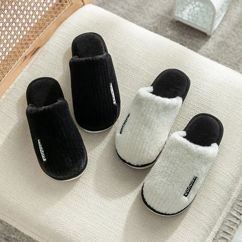 Cotton Slippers Pink Warm Women Winter Fur - Image 32