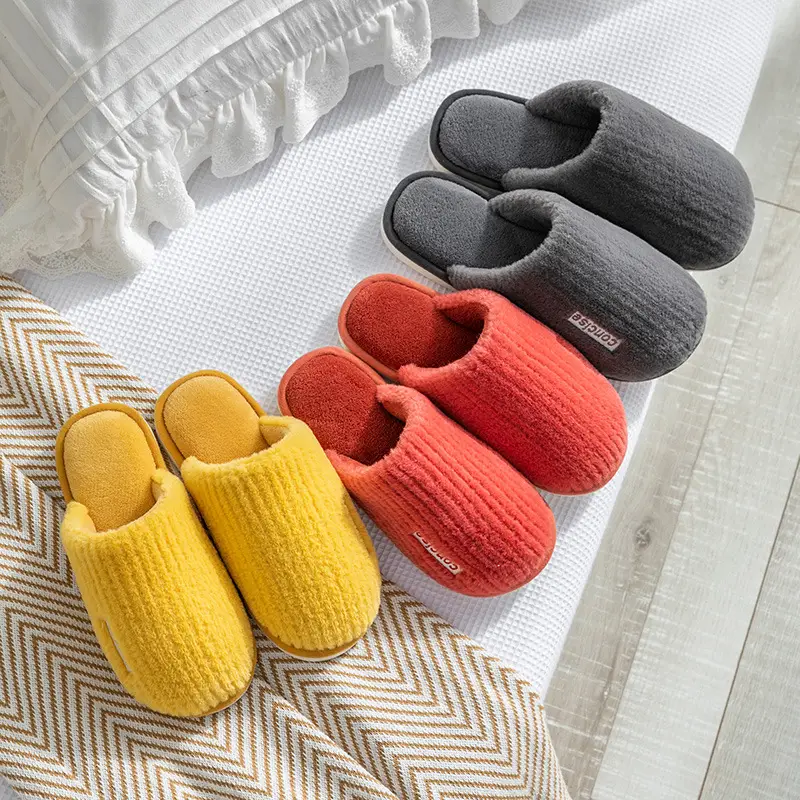 Cotton Slippers Pink Warm Women Winter Fur - Image 33