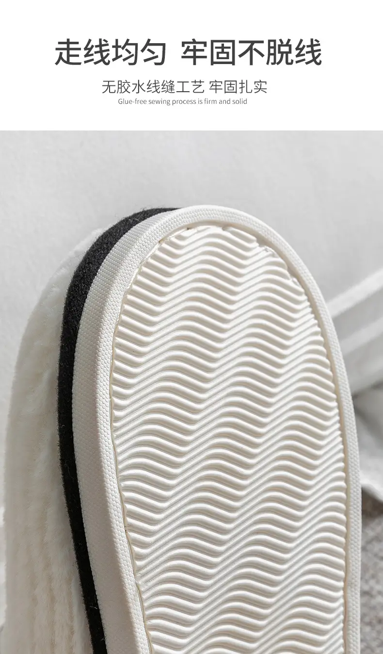 Cotton Slippers Pink Warm Women Winter Fur — feature 10