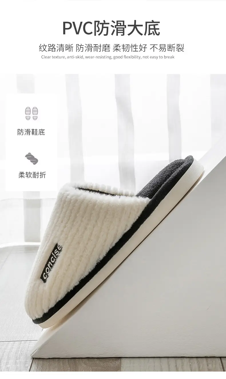 Cotton Slippers Pink Warm Women Winter Fur — feature 12