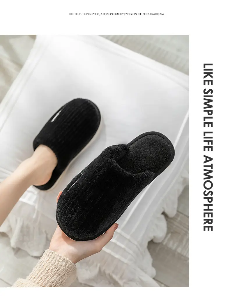 Cotton Slippers Pink Warm Women Winter Fur — feature 15