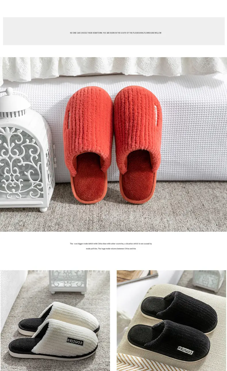 Cotton Slippers Pink Warm Women Winter Fur — feature 17