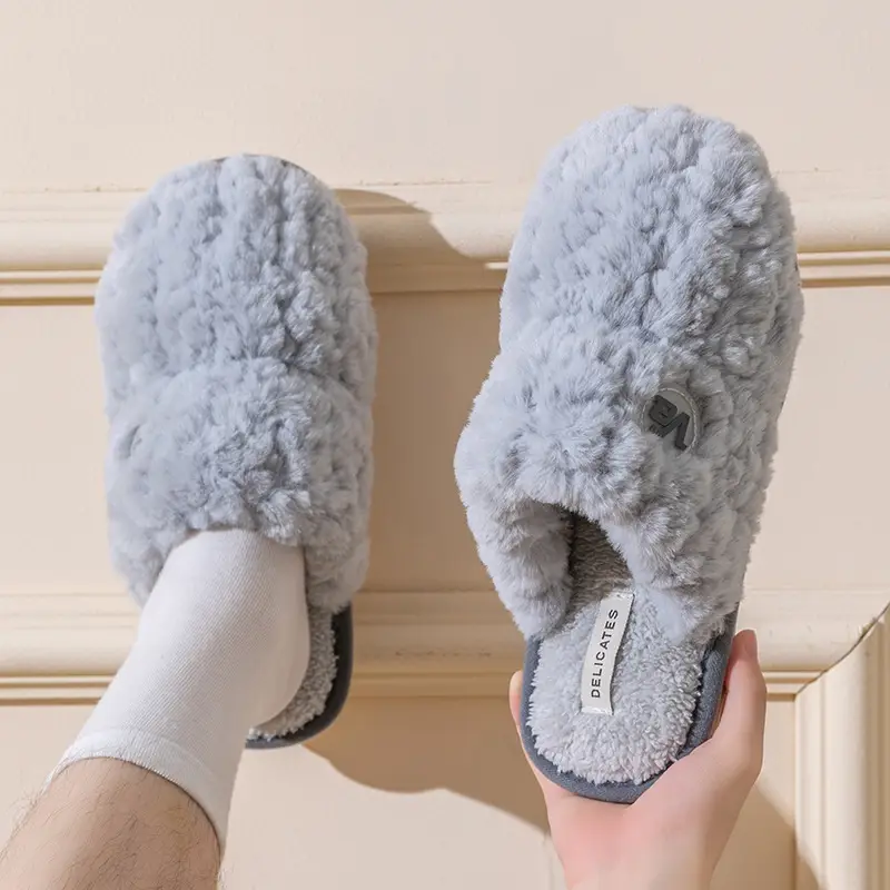 Cotton Slippers Pink Warm Women Winter Fur - Image 15