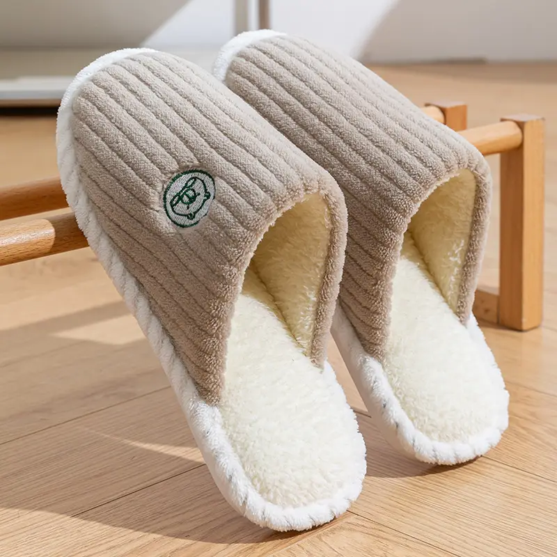 Cotton Slippers Pink Warm Women Winter Fur - Image 18