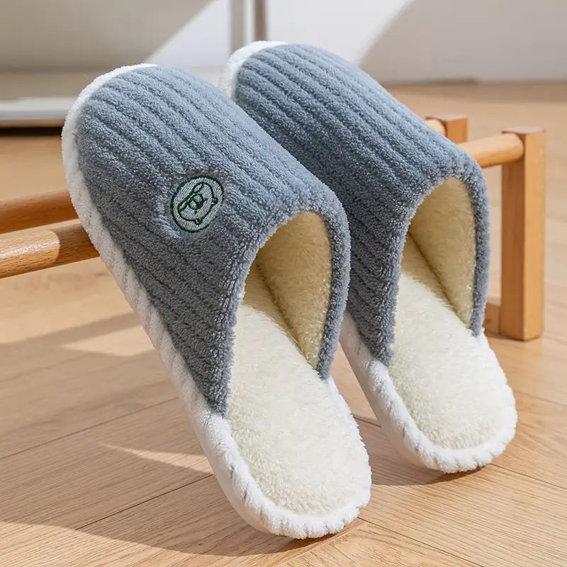 Cotton Slippers Pink Warm Women Winter Fur - Image 19