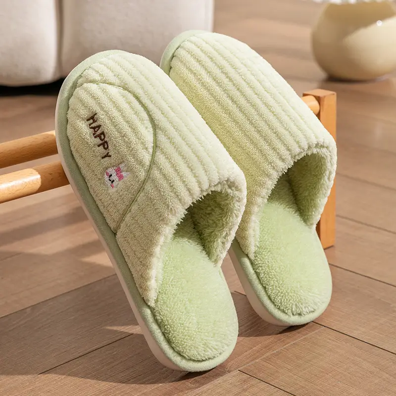 Cotton Slippers Pink Warm Women Winter Fur - Image 26