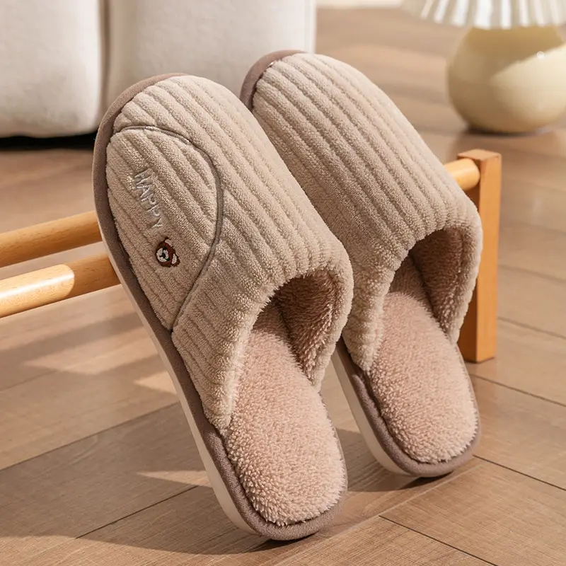 Cotton Slippers Pink Warm Women Winter Fur - Image 28