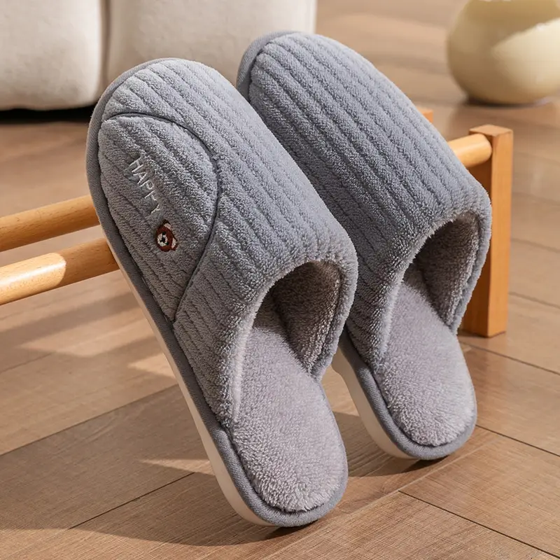 Cotton Slippers Pink Warm Women Winter Fur - Image 29