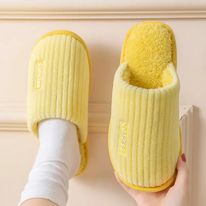 Cotton Slippers Pink Warm Women Winter Fur - Image 8