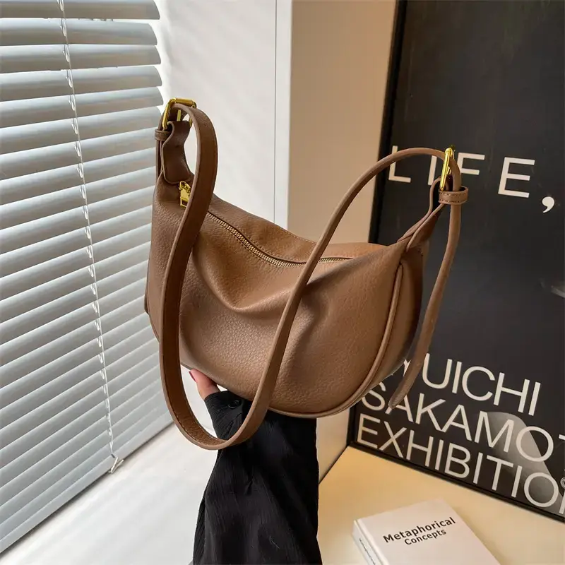 Women's Brown Retro Shoulder Crossbody Bag 2024 - Image 9
