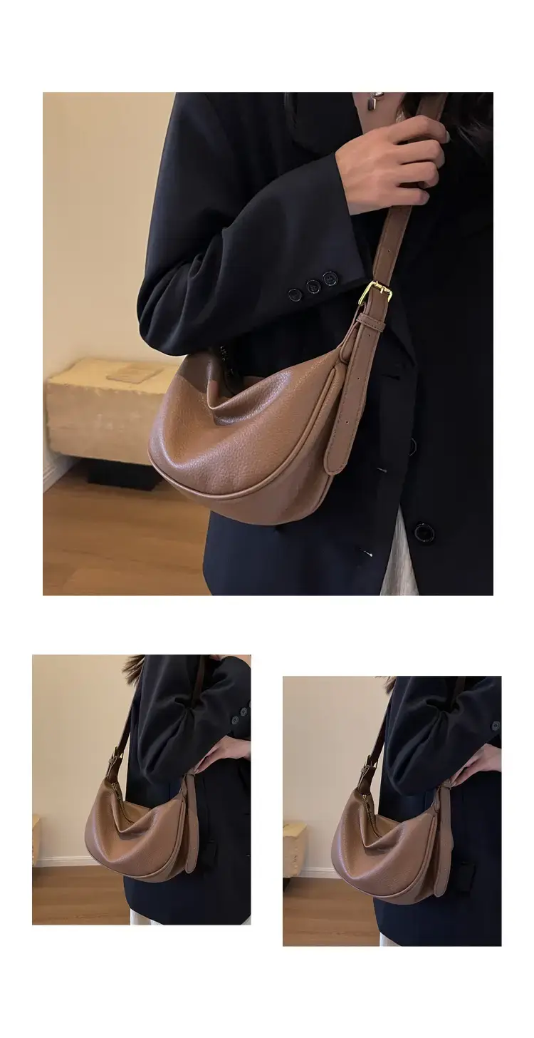 Women's Brown Retro Shoulder Crossbody Bag 2024 — feature 12