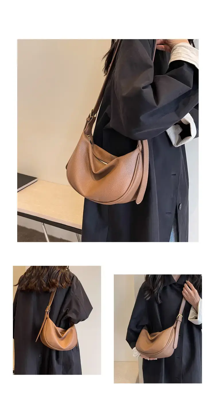 Women's Brown Retro Shoulder Crossbody Bag 2024 — feature 9