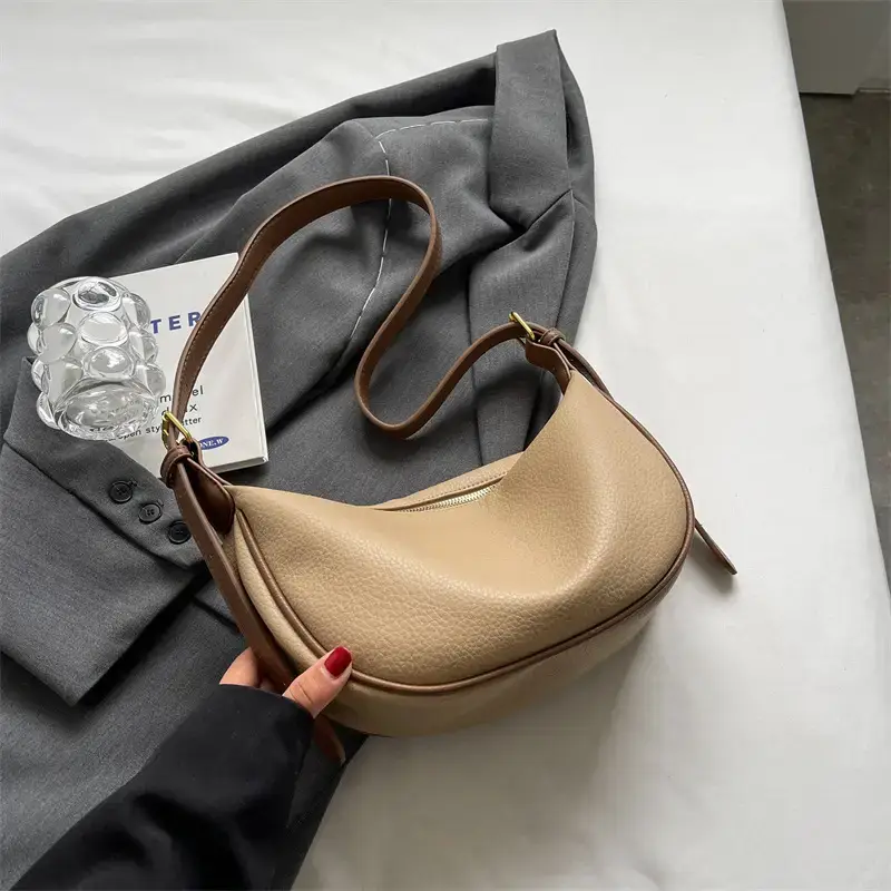 Women's Brown Retro Shoulder Crossbody Bag 2024 - Image 2