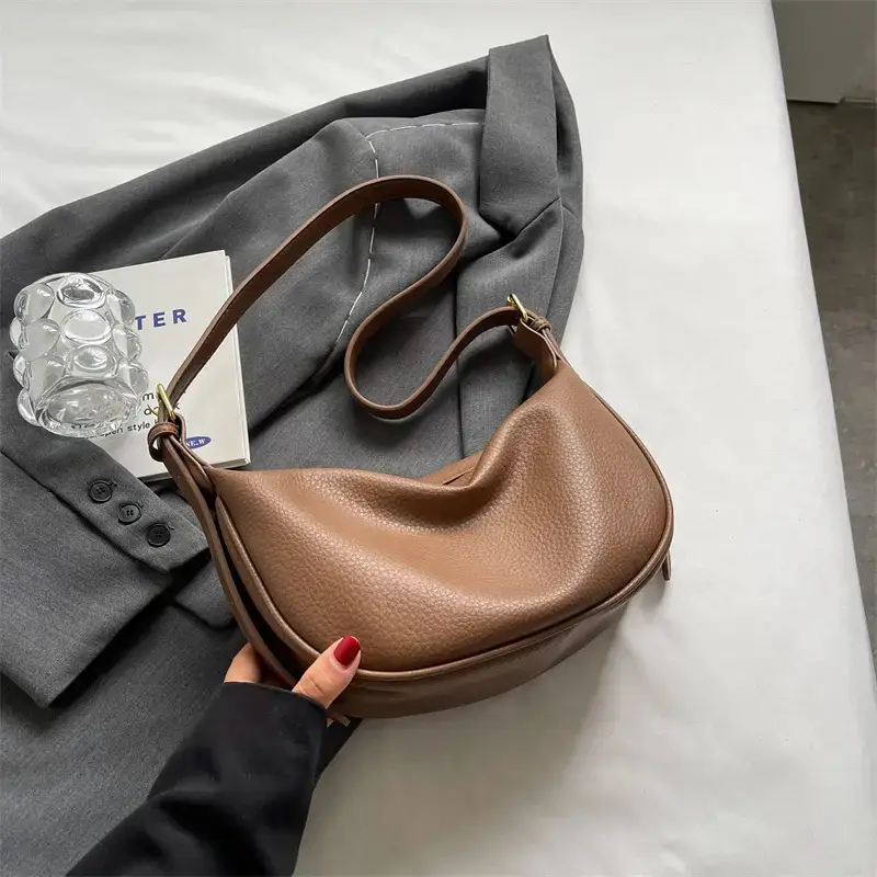 Women's Brown Retro Shoulder Crossbody Bag 2024 - Image 5