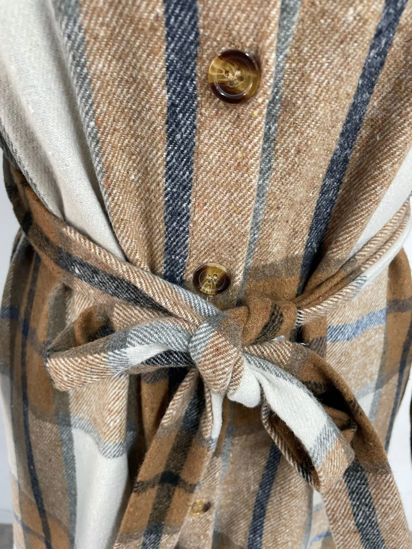 Plaid Belted A-Line Skirt Dress for Women — feature 33