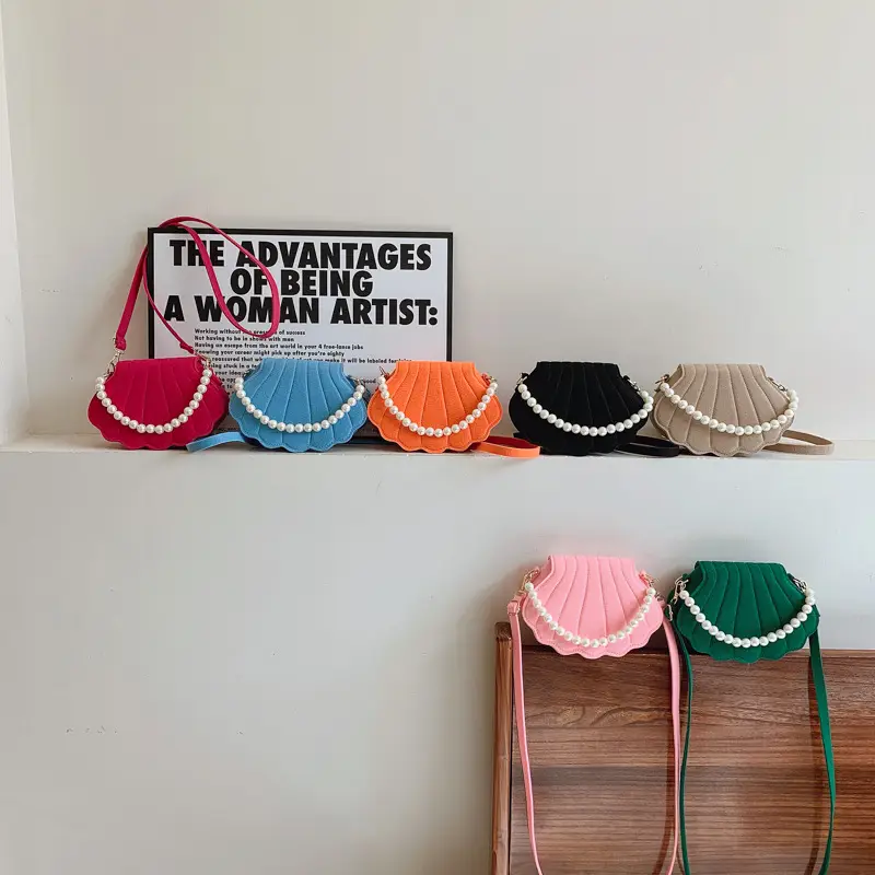 Pink Pearl Embellished Crossbody Bag for Women