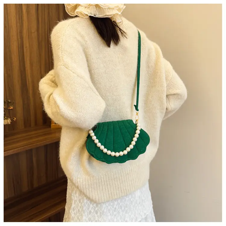 Pink Pearl Embellished Crossbody Bag for Women — feature 10