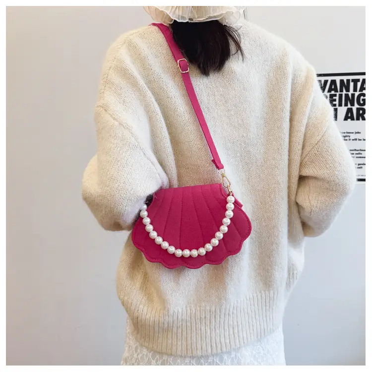 Pink Pearl Embellished Crossbody Bag for Women — feature 11