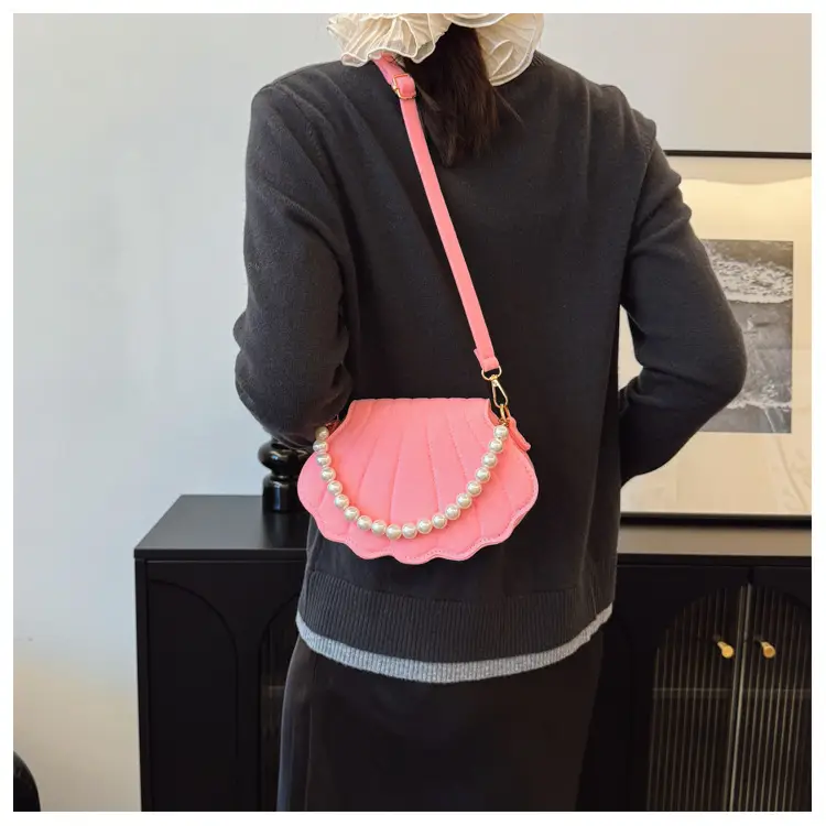 Pink Pearl Embellished Crossbody Bag for Women — feature 13