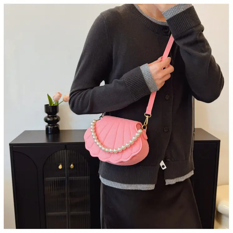 Pink Pearl Embellished Crossbody Bag for Women — feature 14