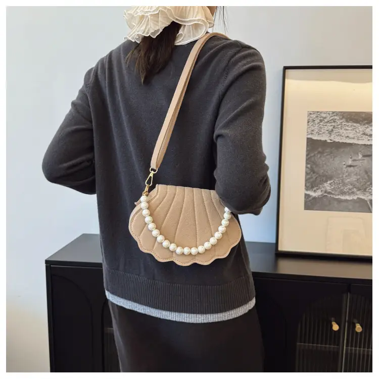 Pink Pearl Embellished Crossbody Bag for Women — feature 15