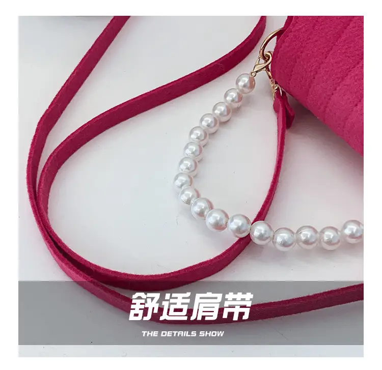 Pink Pearl Embellished Crossbody Bag for Women — feature 6