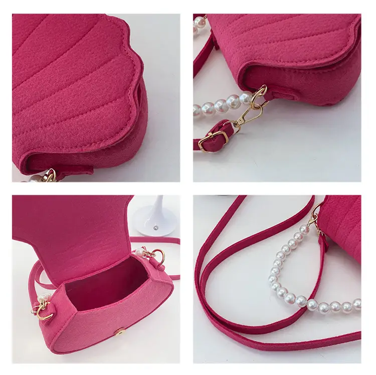 Pink Pearl Embellished Crossbody Bag for Women — feature 8