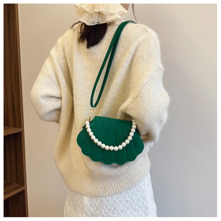Pink Pearl Embellished Crossbody Bag for Women — feature 9