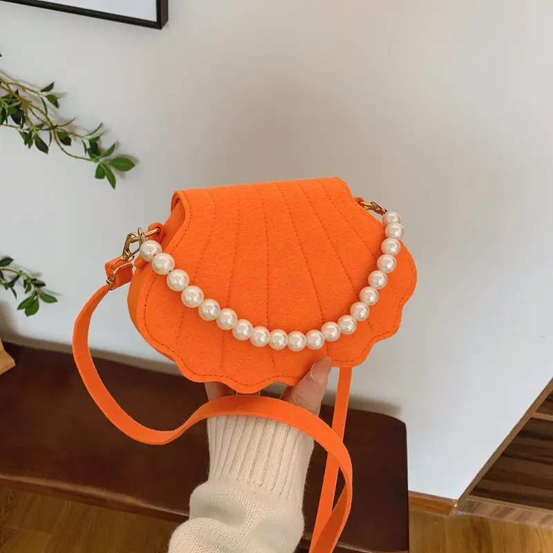 Pink Pearl Embellished Crossbody Bag for Women