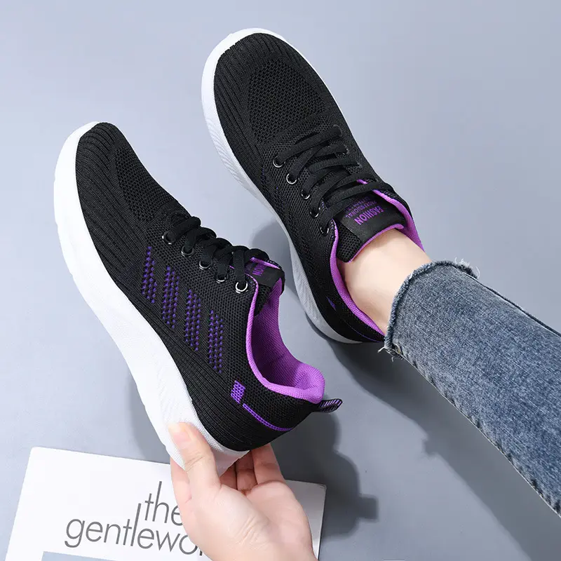 Shoes Women's Casual Soft Sole sneaker Breathable Single Shoes Flying Mesh Shoes Moms Shoes Wholesale Daifa Running Shoes Women - Image 2