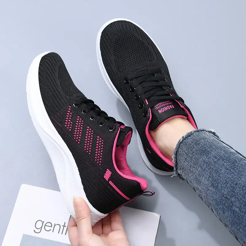 Shoes Women's Casual Soft Sole sneaker Breathable Single Shoes Flying Mesh Shoes Moms Shoes Wholesale Daifa Running Shoes Women - Image 3