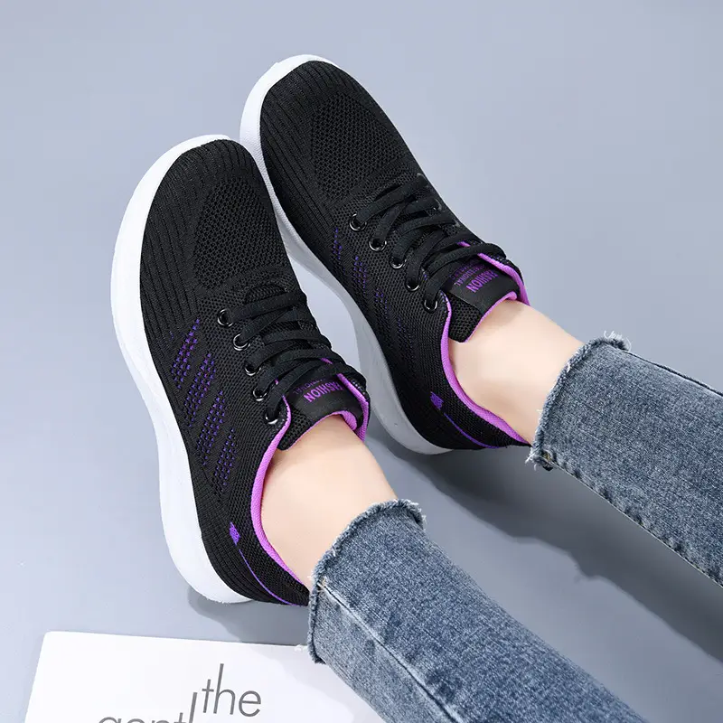 Shoes Women's Casual Soft Sole sneaker Breathable Single Shoes Flying Mesh Shoes Moms Shoes Wholesale Daifa Running Shoes Women — feature 11