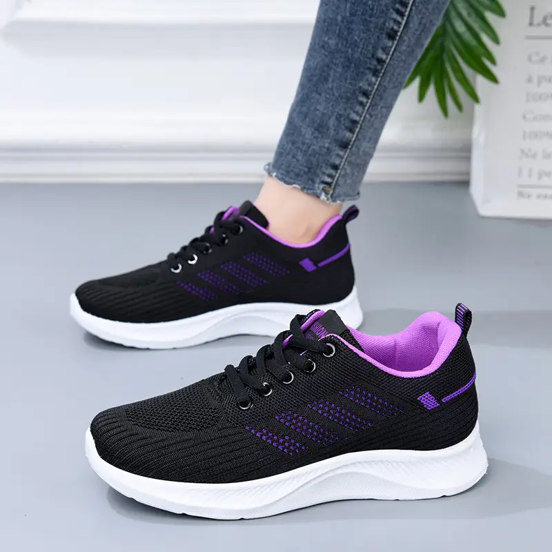 Shoes Women's Casual Soft Sole sneaker Breathable Single Shoes Flying Mesh Shoes Moms Shoes Wholesale Daifa Running Shoes Women — feature 12