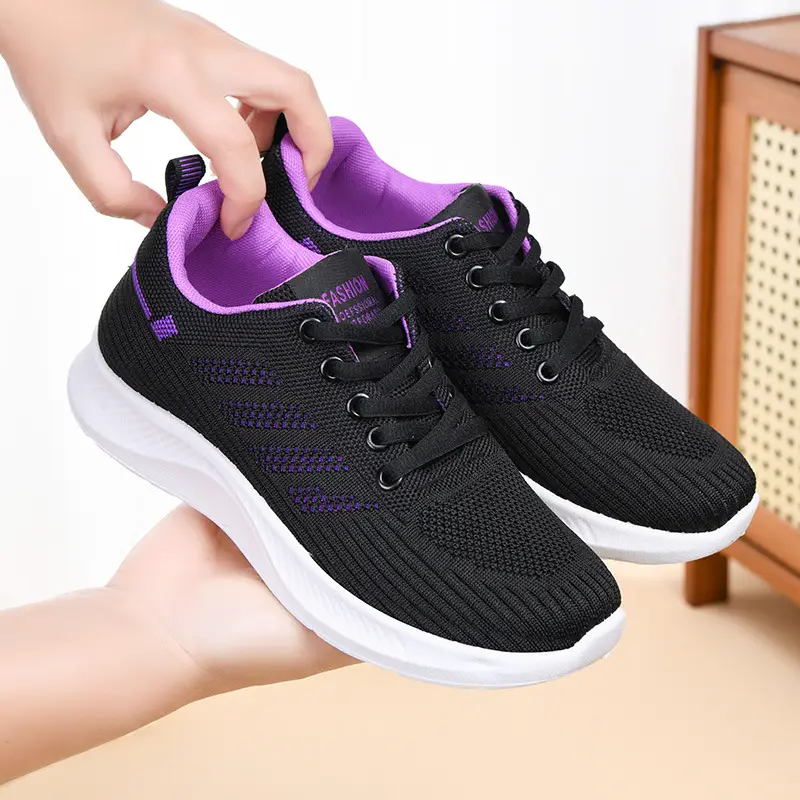 Shoes Women's Casual Soft Sole sneaker Breathable Single Shoes Flying Mesh Shoes Moms Shoes Wholesale Daifa Running Shoes Women — feature 13