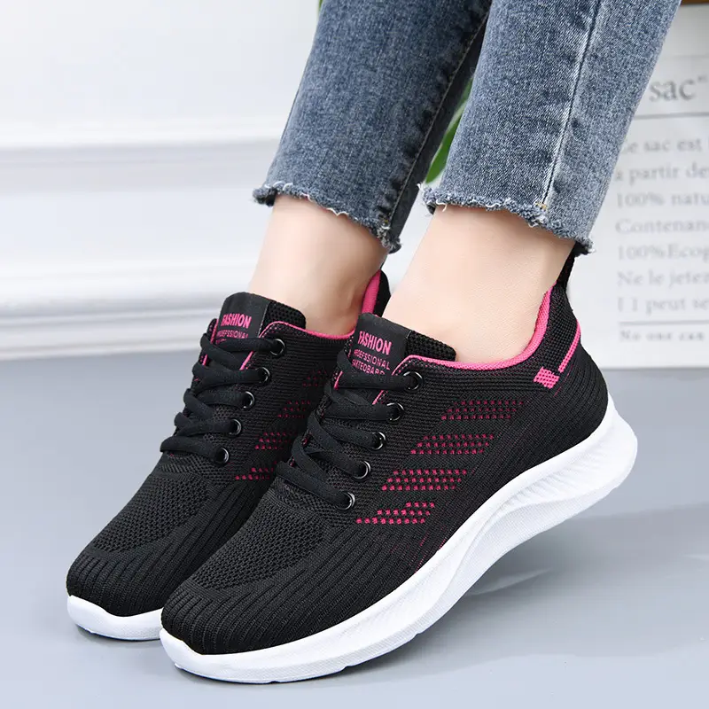 Shoes Women's Casual Soft Sole sneaker Breathable Single Shoes Flying Mesh Shoes Moms Shoes Wholesale Daifa Running Shoes Women — feature 17