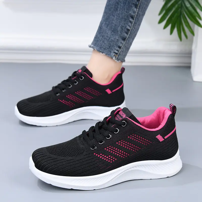 Shoes Women's Casual Soft Sole sneaker Breathable Single Shoes Flying Mesh Shoes Moms Shoes Wholesale Daifa Running Shoes Women — feature 18