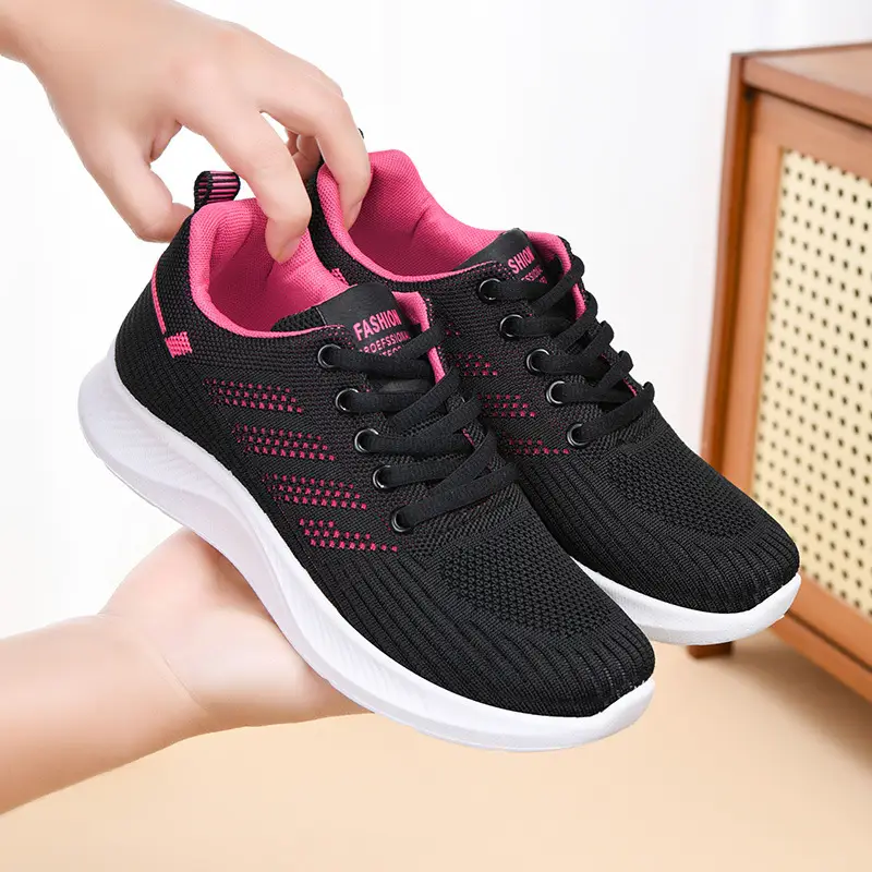 Shoes Women's Casual Soft Sole sneaker Breathable Single Shoes Flying Mesh Shoes Moms Shoes Wholesale Daifa Running Shoes Women — feature 19