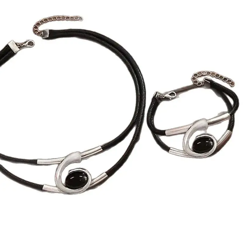 European & American Bohemian Spiral Gemstone Jewelry Set - Image 8