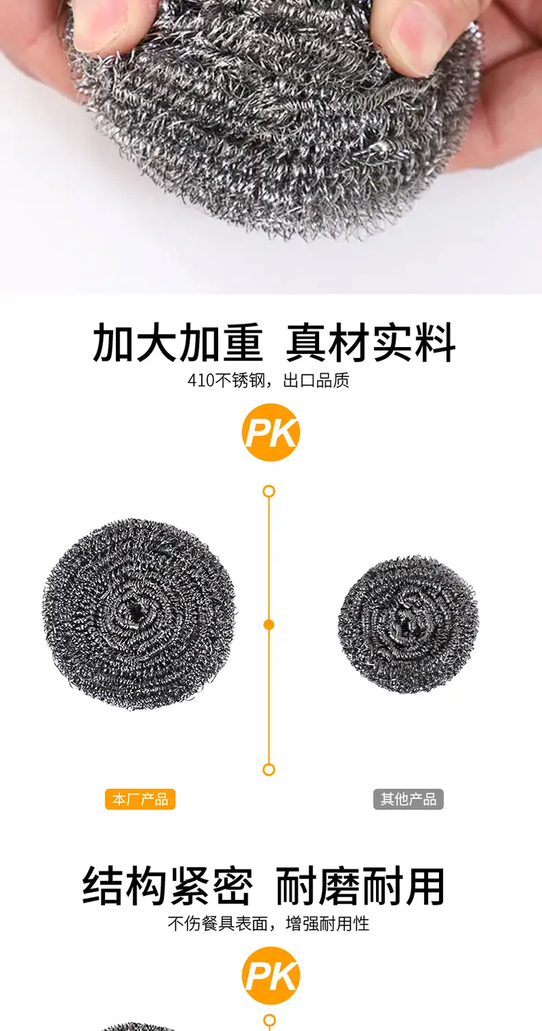 Stainless Steel Cleaning Brush with Handle, 3 Pack, Extra Large 25g — feature 12
