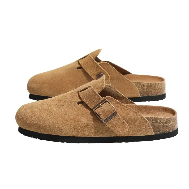 Cartoon Couple Burken Shoes Women's 2024 Summer New Student Round Toe Fashion Burken Lazy Slippers - Image 5