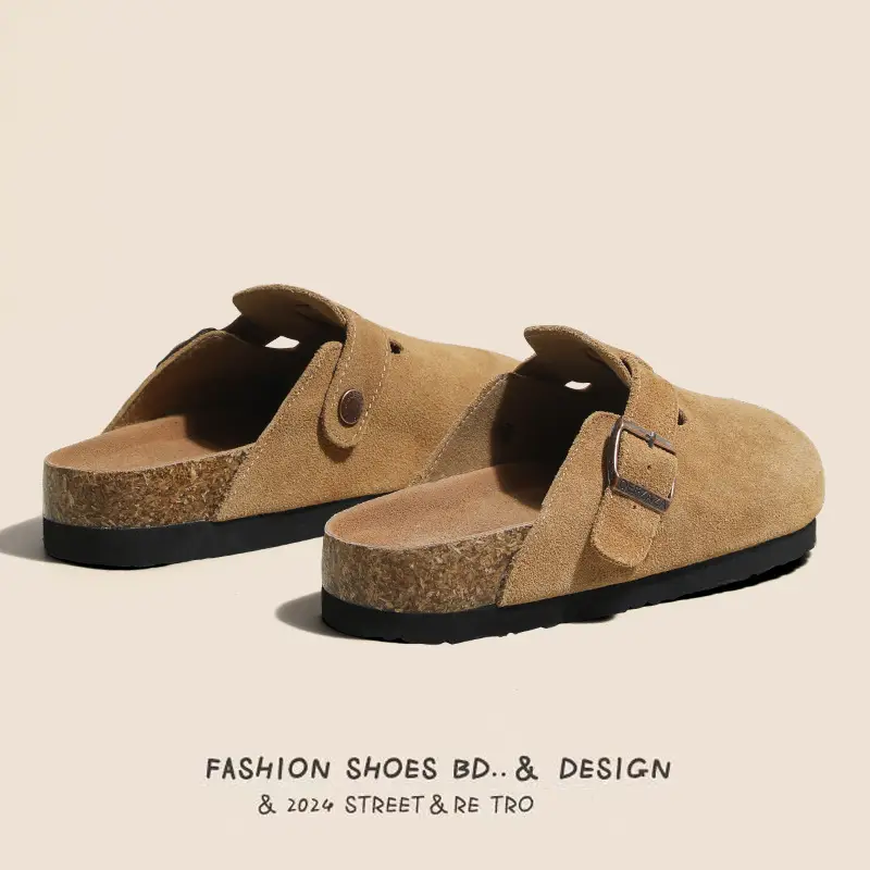 Cartoon Couple Burken Shoes Women's 2024 Summer New Student Round Toe Fashion Burken Lazy Slippers — feature 16