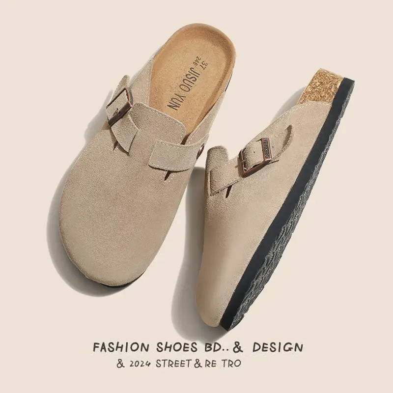 Cartoon Couple Burken Shoes Women's 2024 Summer New Student Round Toe Fashion Burken Lazy Slippers — feature 17