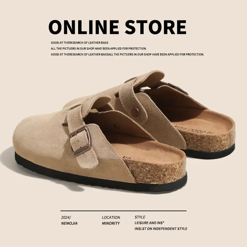 Cartoon Couple Burken Shoes Women's 2024 Summer New Student Round Toe Fashion Burken Lazy Slippers — feature 18