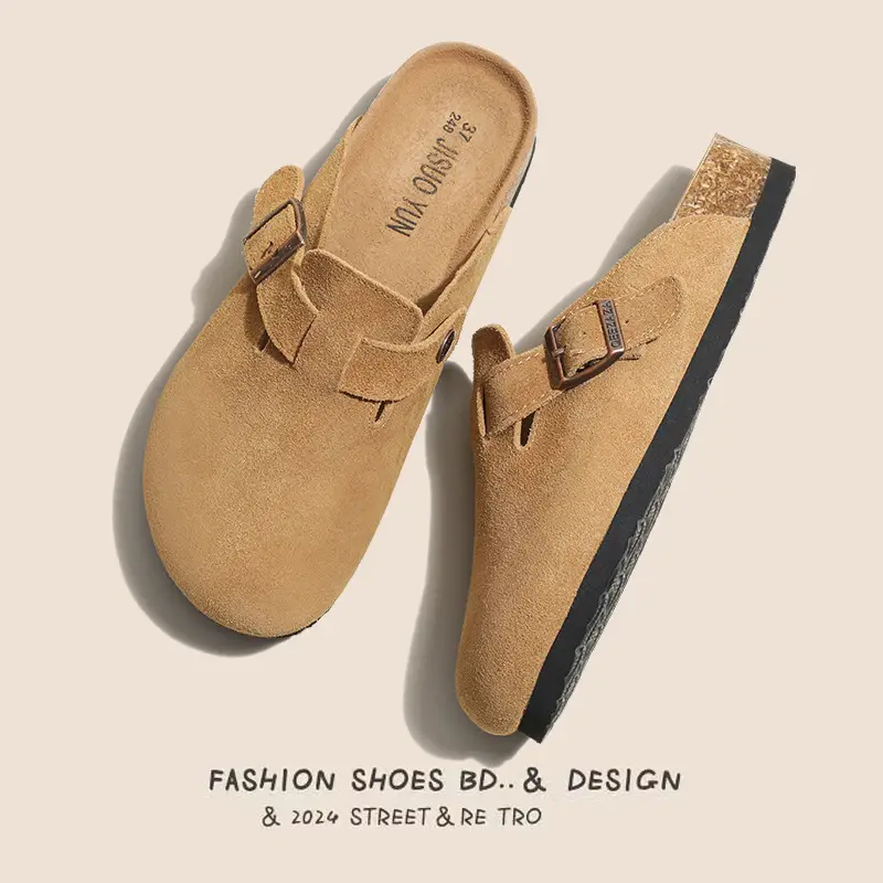 Cartoon Couple Burken Shoes Women's 2024 Summer New Student Round Toe Fashion Burken Lazy Slippers — feature 19