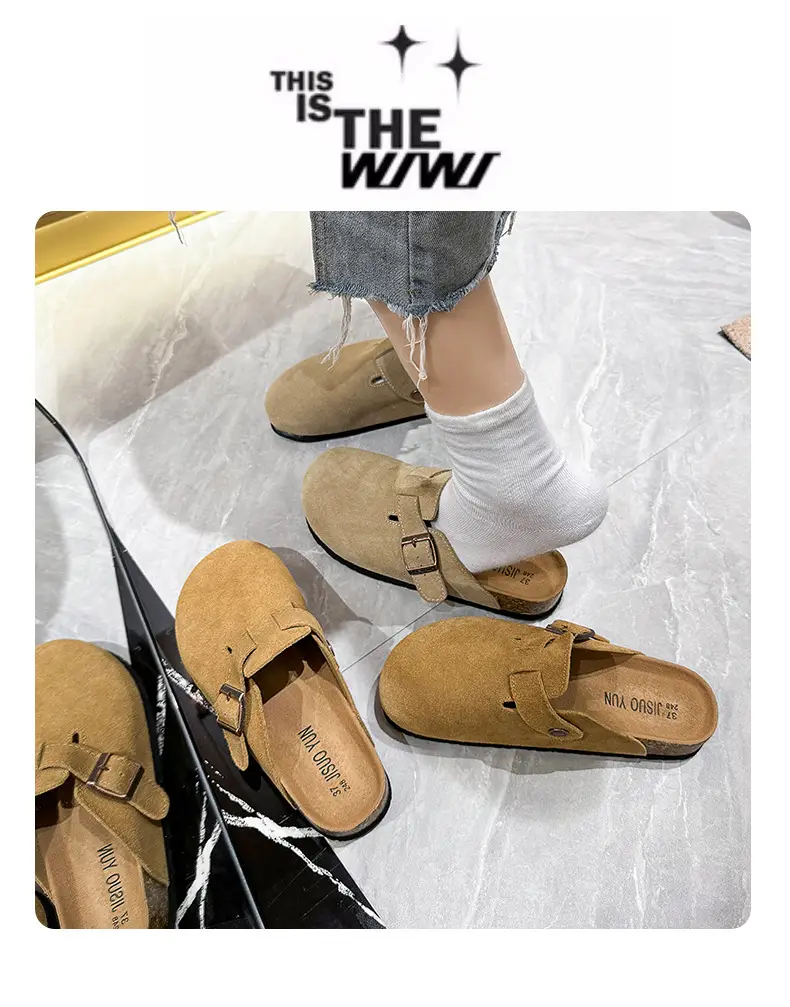 Cartoon Couple Burken Shoes Women's 2024 Summer New Student Round Toe Fashion Burken Lazy Slippers — feature 8