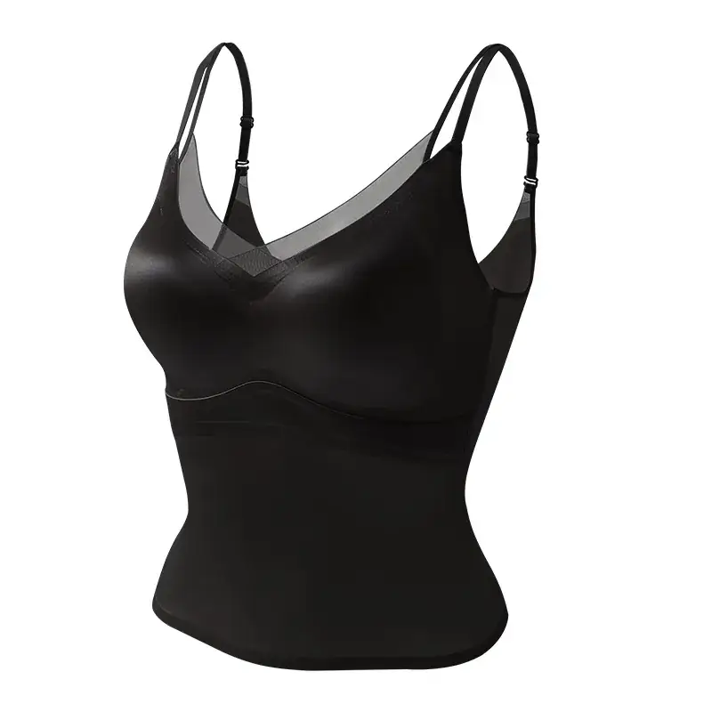 Mulberry Silk Bra Vest Suit for Women Plus Size - Image 2