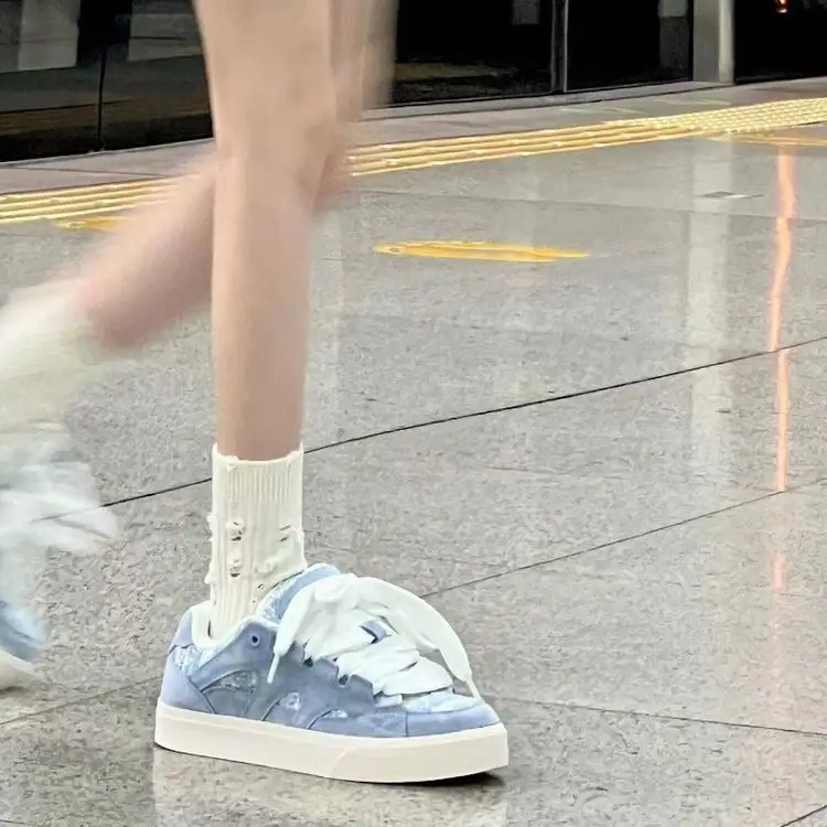 Autumn 2024 New Taro Purple Soft Bottom Bread Ins All-match Skate Shoes Women's Design Niche sneaker - Image 3