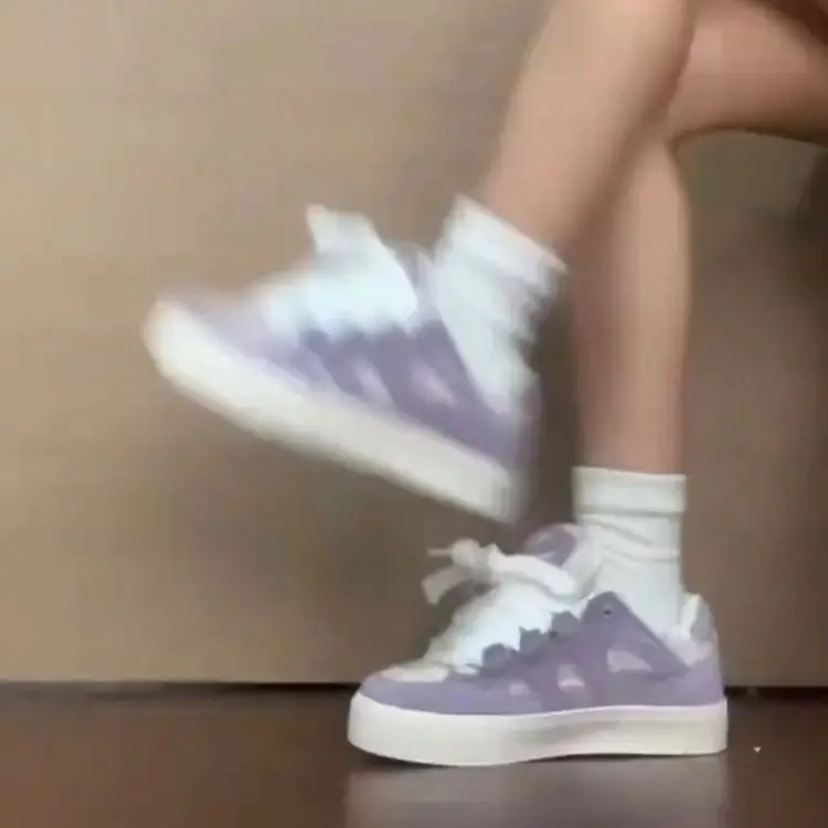 Autumn 2024 New Taro Purple Soft Bottom Bread Ins All-match Skate Shoes Women's Design Niche sneaker - Image 5