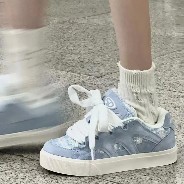 Autumn 2024 New Taro Purple Soft Bottom Bread Ins All-match Skate Shoes Women's Design Niche sneaker — feature 14