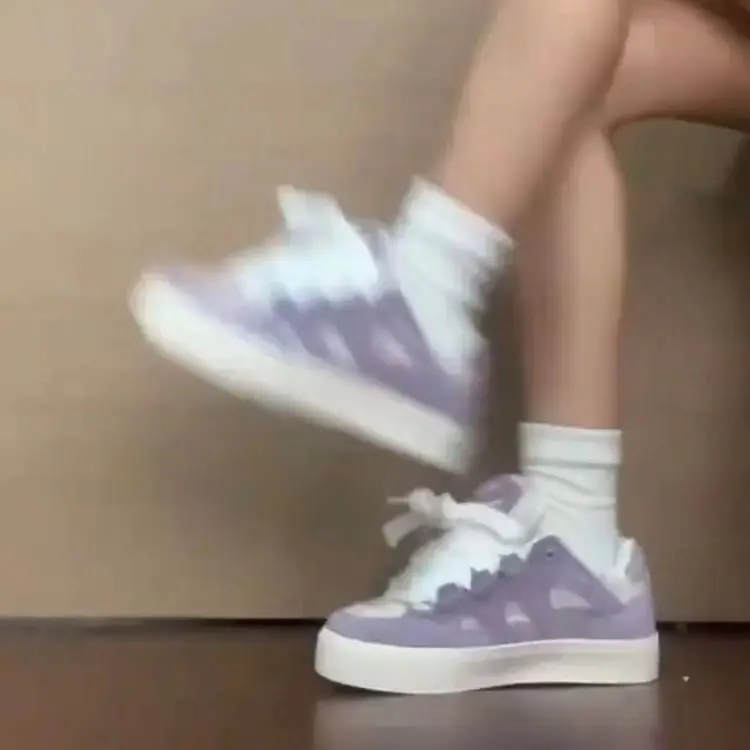 Autumn 2024 New Taro Purple Soft Bottom Bread Ins All-match Skate Shoes Women's Design Niche sneaker — feature 7